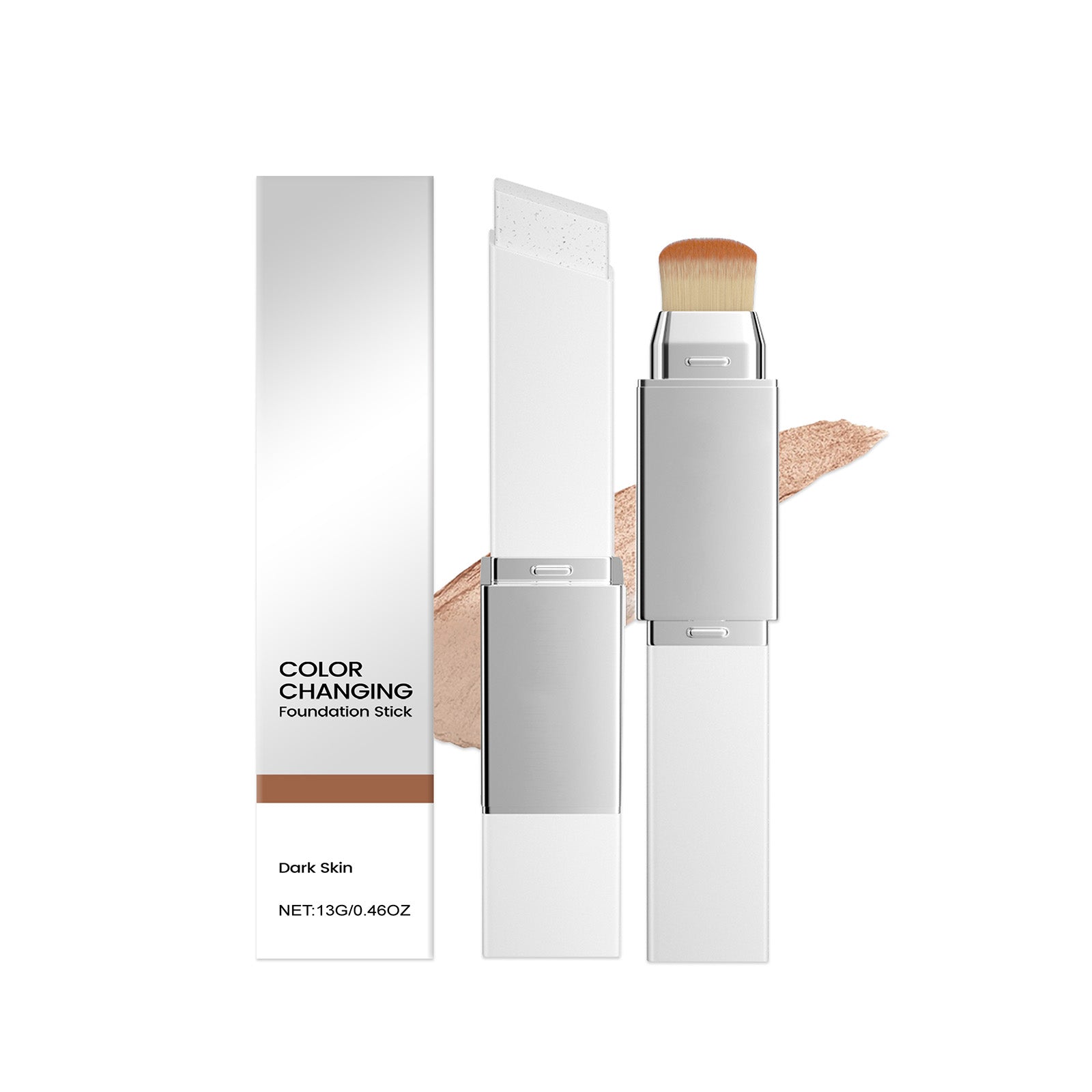 2-in-1 Farbwechselnde Foundation-Stick für dunkle Hauttöne