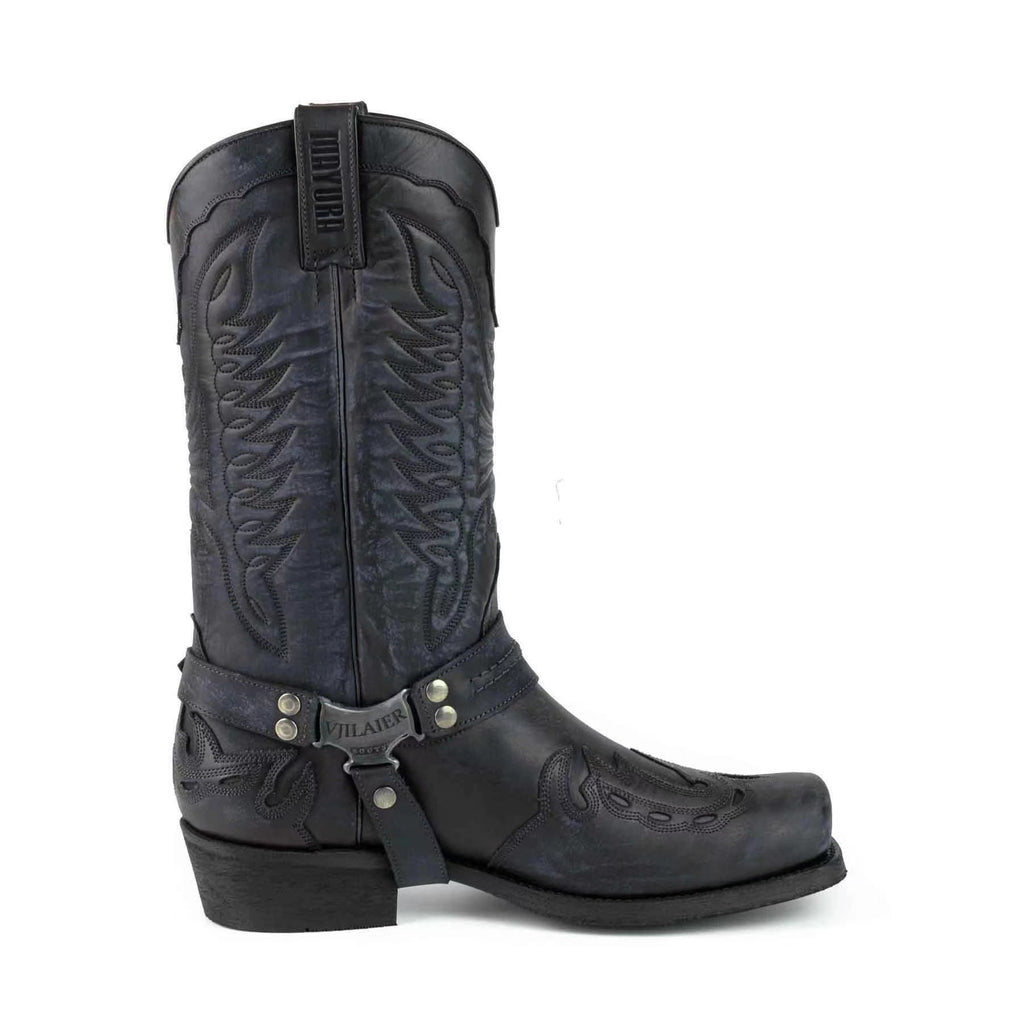 Mid-Calf Boots mit Schnalle und Blockabsatz
