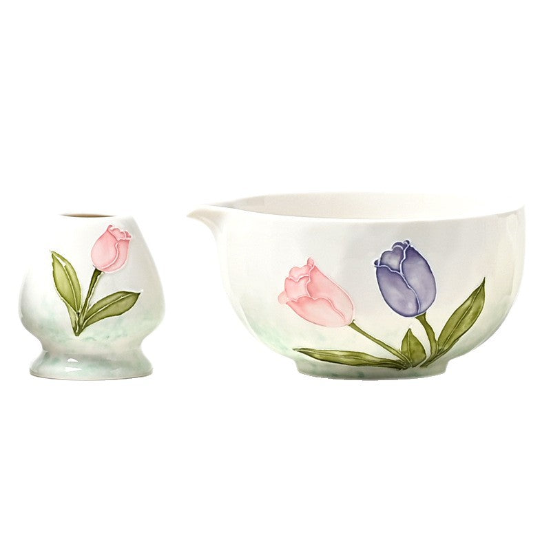 Handbemaltes Matcha-Set 8-teilig