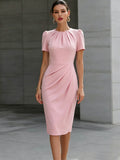 Elegantes Plissée-Kleid mit Rundhals – Bild 10 | LuxeStyle