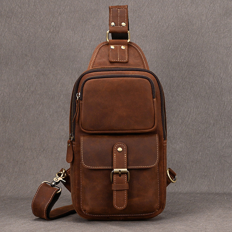 Rindsleder-Schultertasche für den Alltag – Bild 8 | LuxeStyle