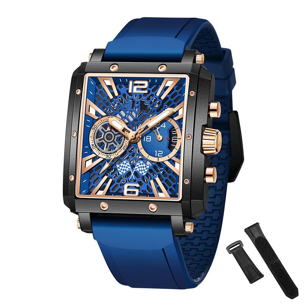 Herrenuhr aus feinem Stahl, Quarz, multifunktional – Bild 2 | LuxeStyle