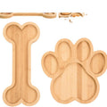 Hundepfote-Knochenteller Holz/Bambus