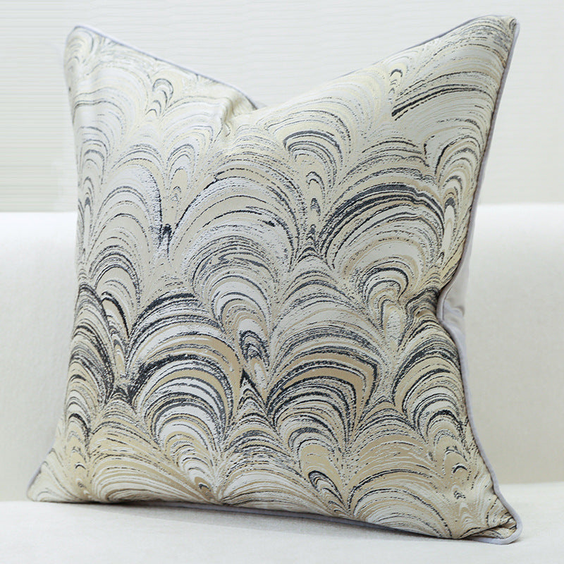 Luxuriöser Jacquard Kissenbezug mit Streifen