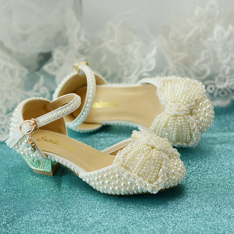 Prinzessinnen-Schuhe mit Perlen-Schleife | LuxeStyle