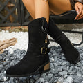 Dünne Martin-Boots mit Suede
