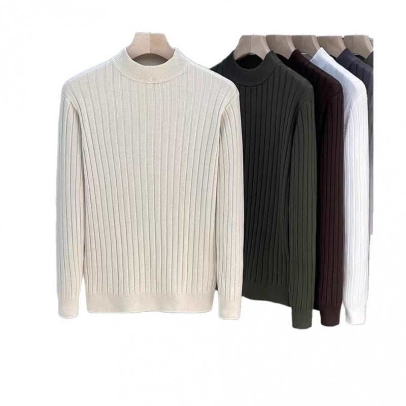 Strukturierter Mock-Neck Pullover für Herren