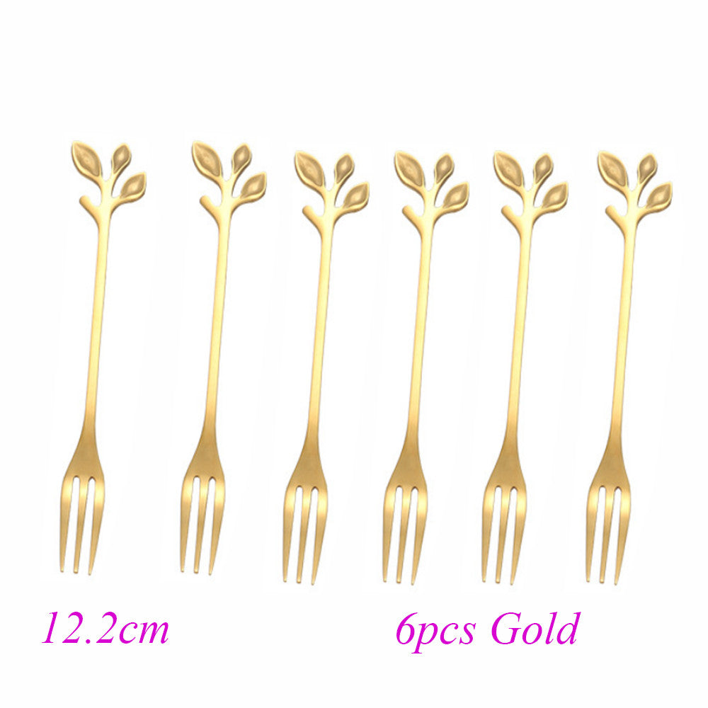 Goldene Blätter Gabel | LuxeStyle