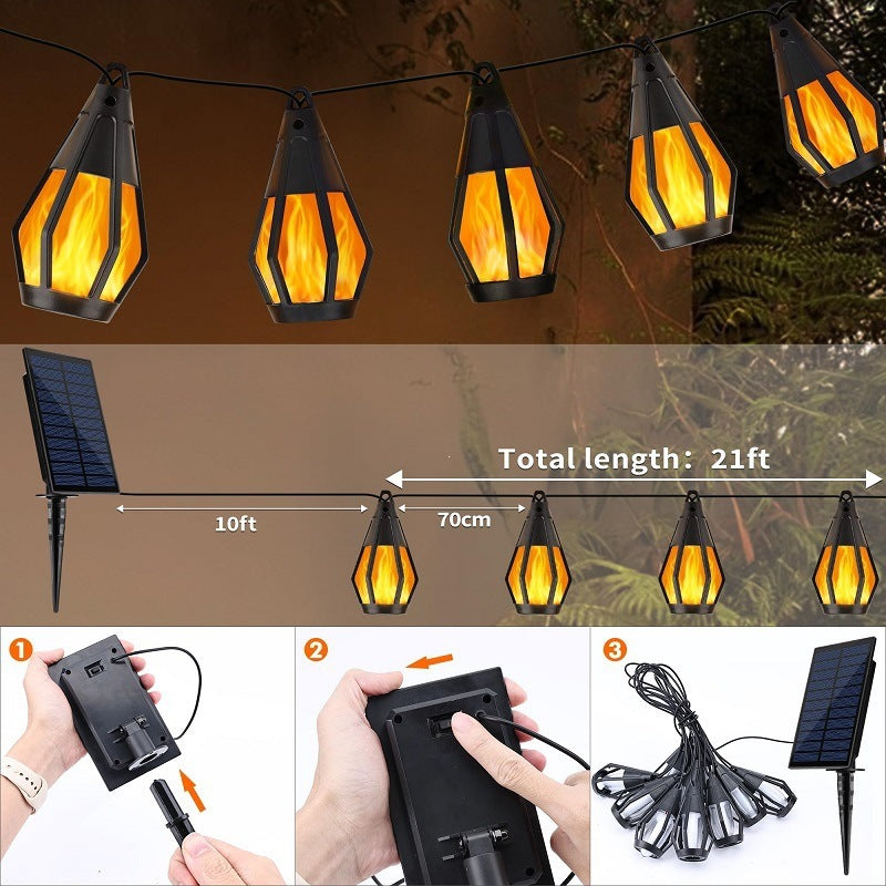 Wasserdichte Solar-Lichterkette mit Automatik