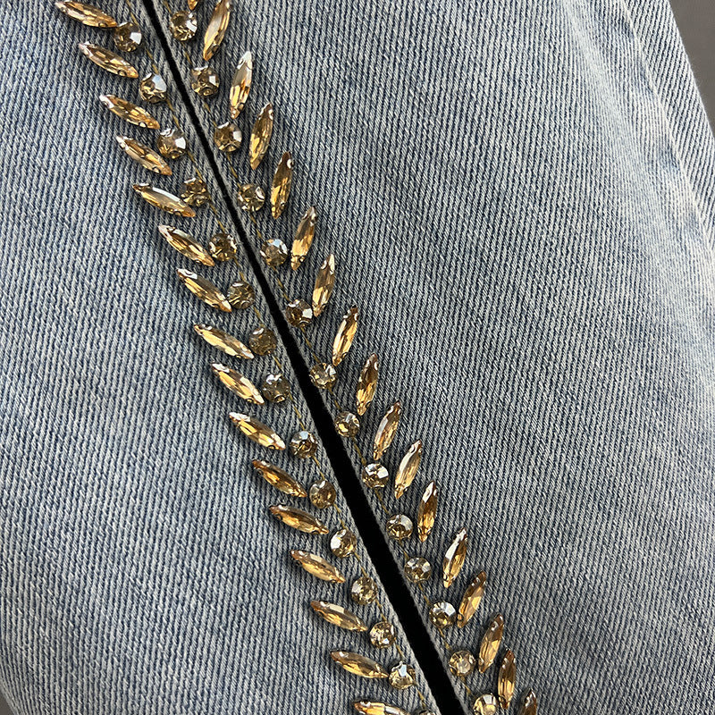 Leichte, hohe Jeans für Damen