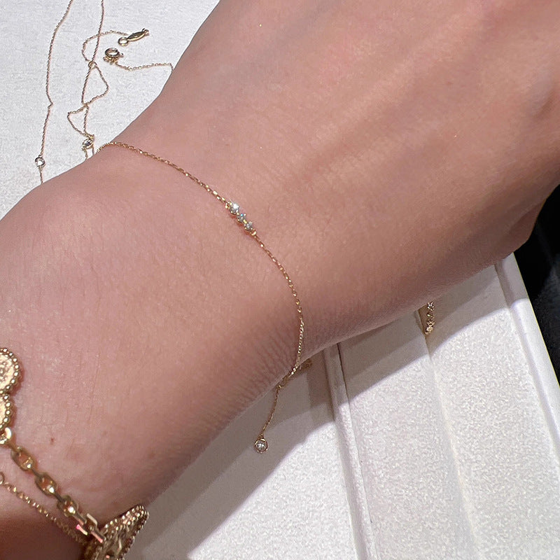 Armband mit drei Diamanten und Wassertropfen – Bild 4 | LuxeStyle