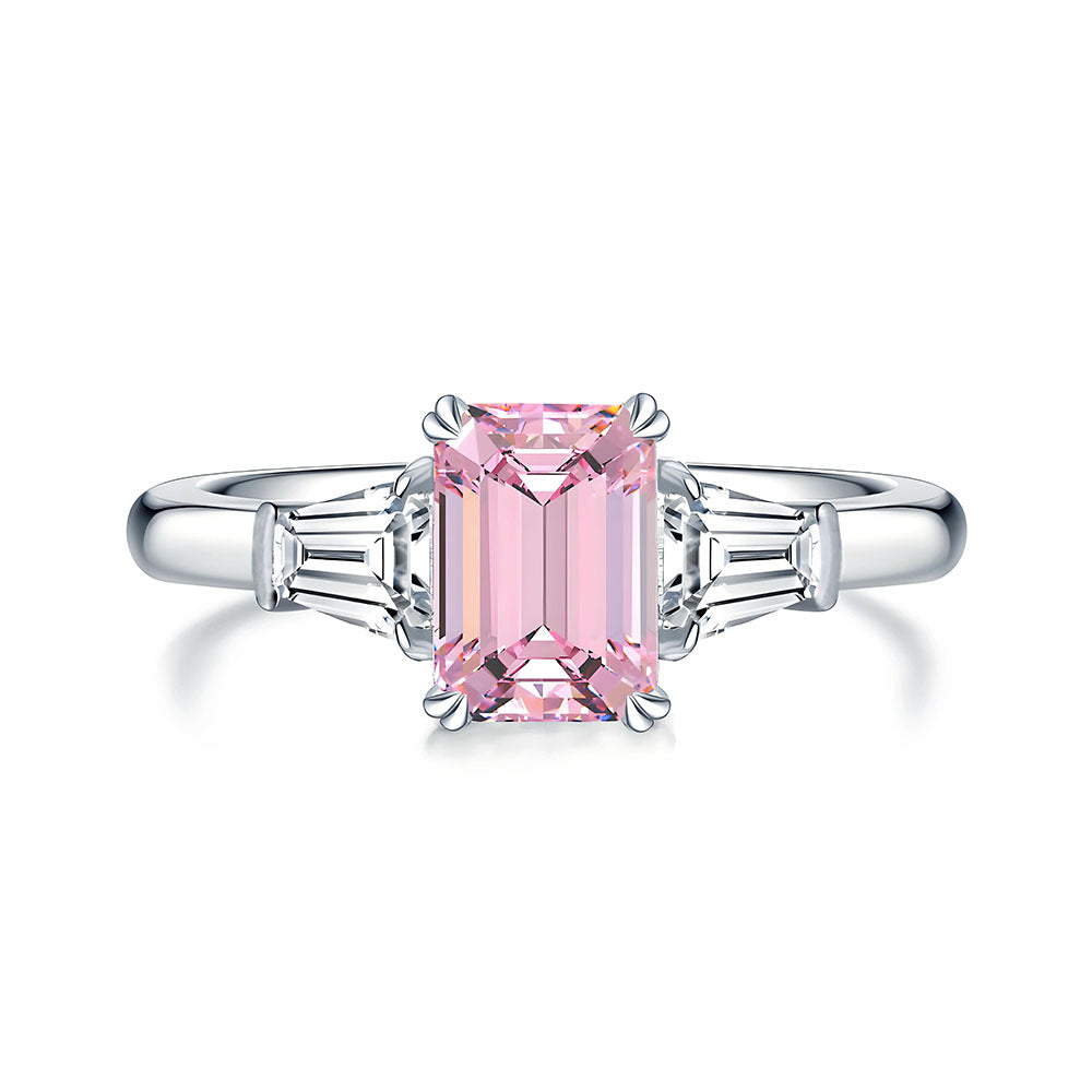 S925 Sterling Silber Aquamarin Würfel-Ring | LuxeStyle