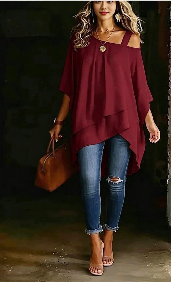 Asymmetrisches Off-Shoulder Top