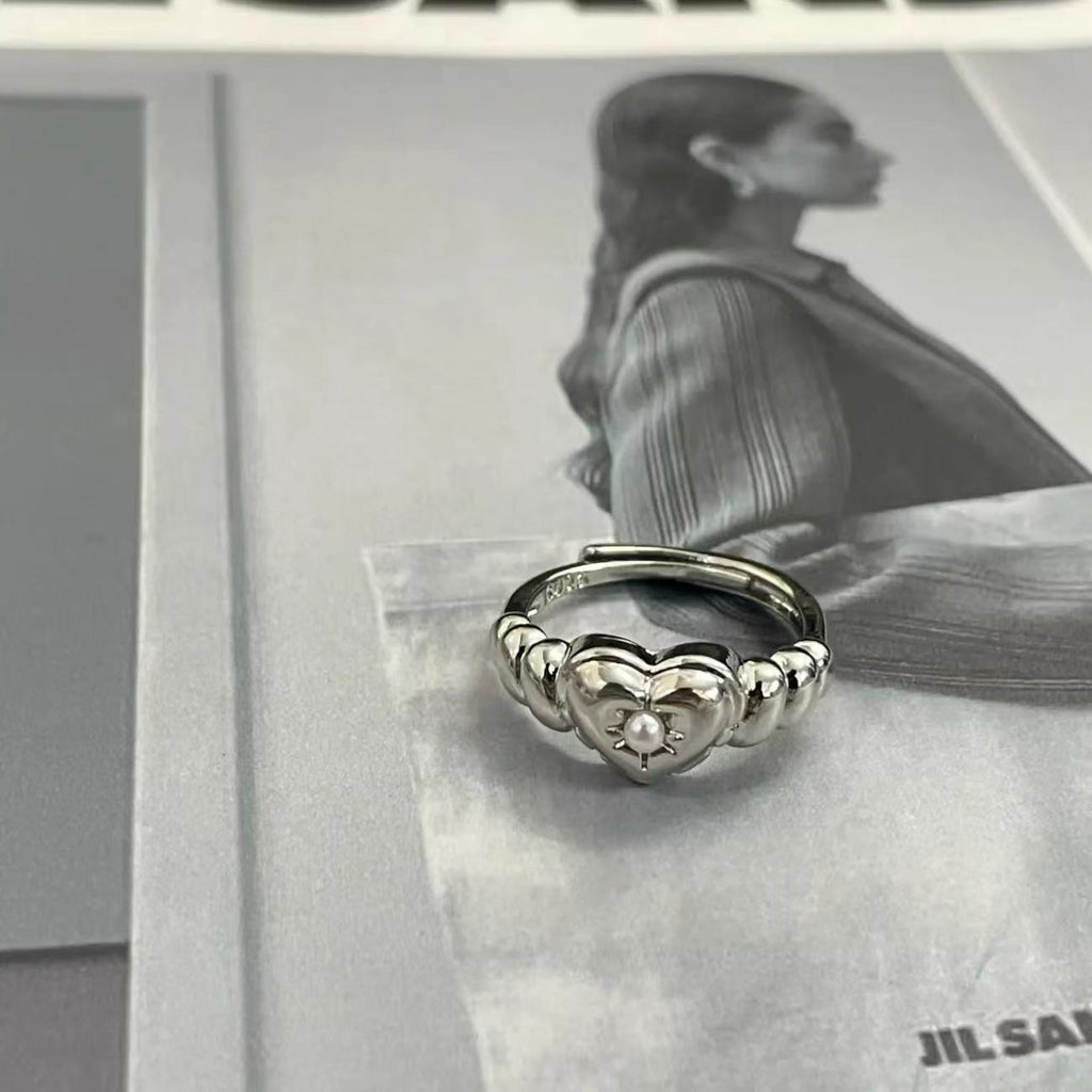 Verstellbarer Ballon Herz Donut Perlen Ring – Bild 3 | LuxeStyle