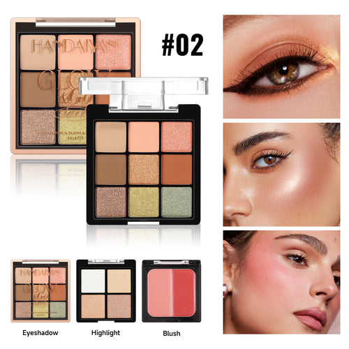 3-in-1 Lidschatten, Blush & Highlighter Palette – Ansicht 2