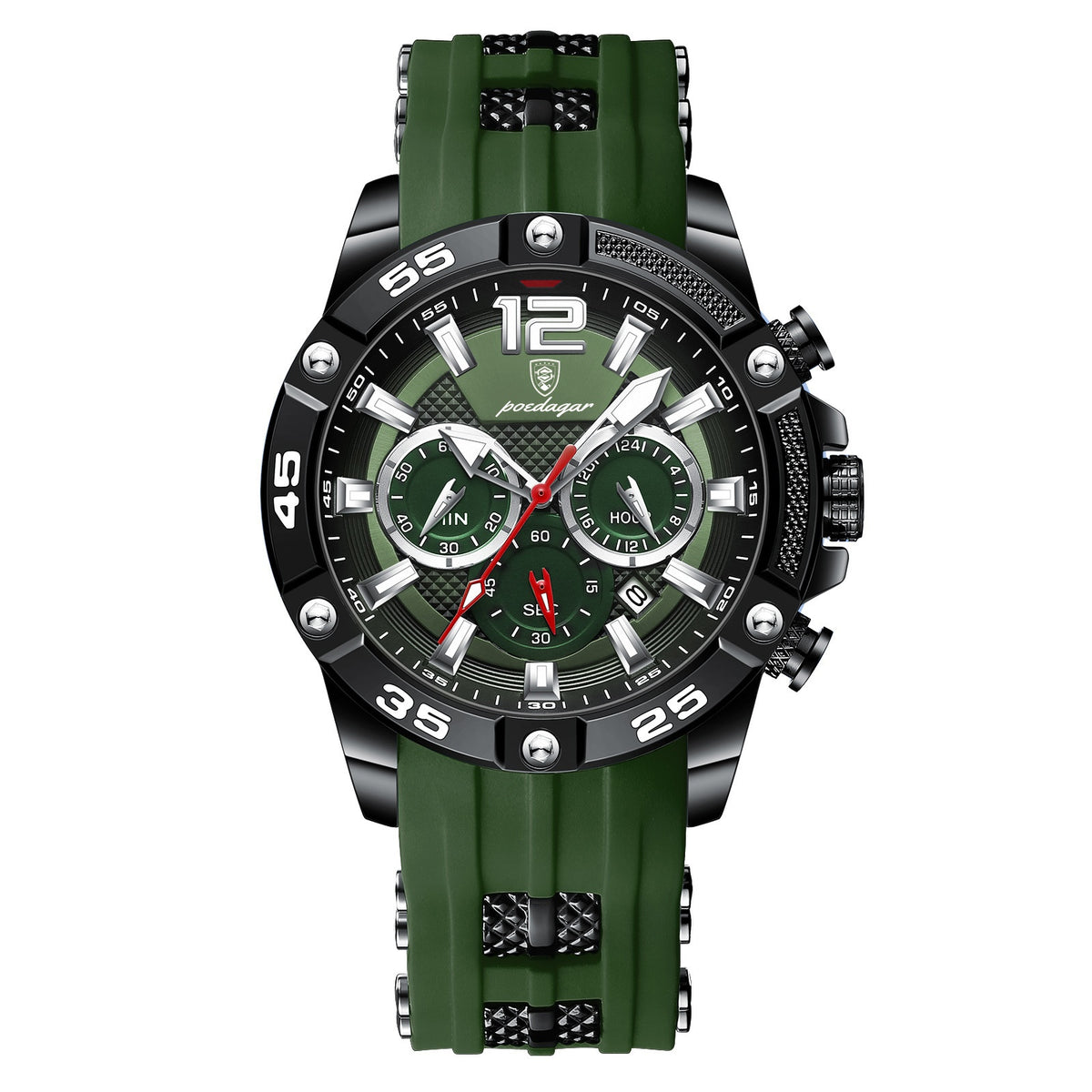 Multifunktionale Herrenuhr mit Silikonarmband – Bild 11 | LuxeStyle