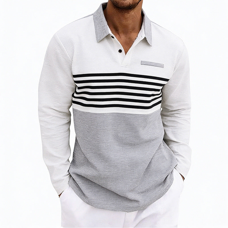 Lässiges Longsleeve mit Farbblock-Streifen – Bild 2 | LuxeStyle