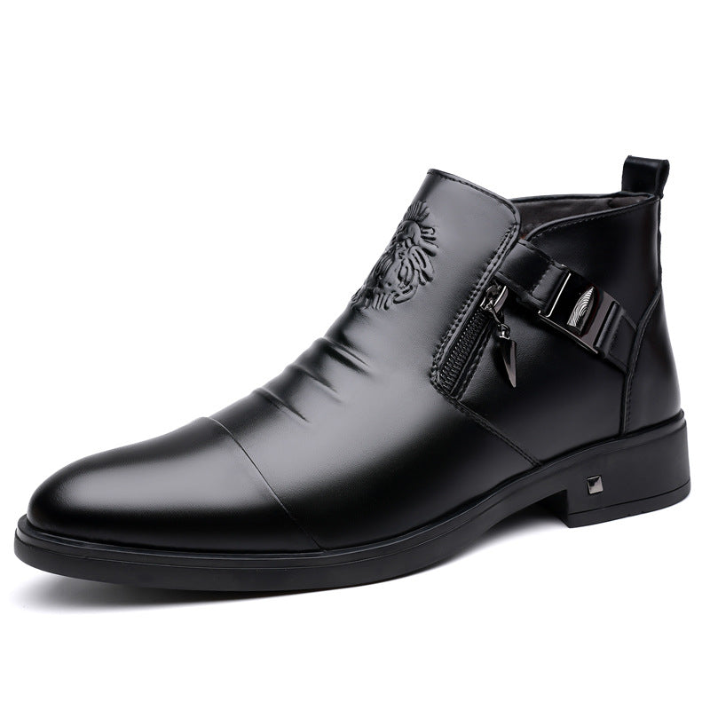 Retro-Ankle Boots mit Seitenketten