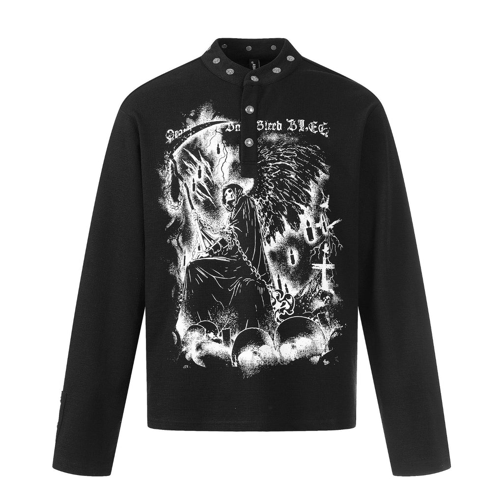 Langarmshirt mit Print für Herren | LuxeStyle
