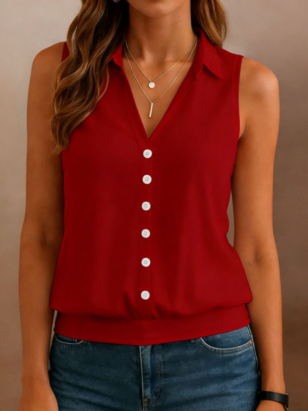 Sleeveless Bluse – Bild 10 | LuxeStyle
