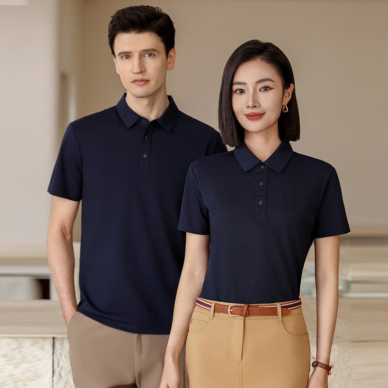 Polo-Shirt Baumwoll-Mix mit Reverskragen – Bild 2 | LuxeStyle