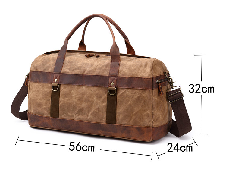 Robuste Schulter-Reisetasche aus Canvas – Bild 8 | LuxeStyle