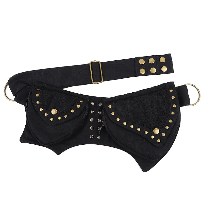 Vintage Hüfttasche Damen, strapslos aus Baumwolle