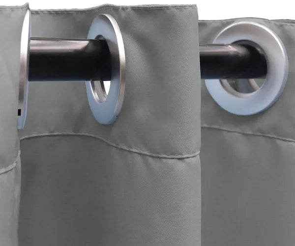 Grauer, glatter Verdunkelungsvorhang (Einzelpanel)