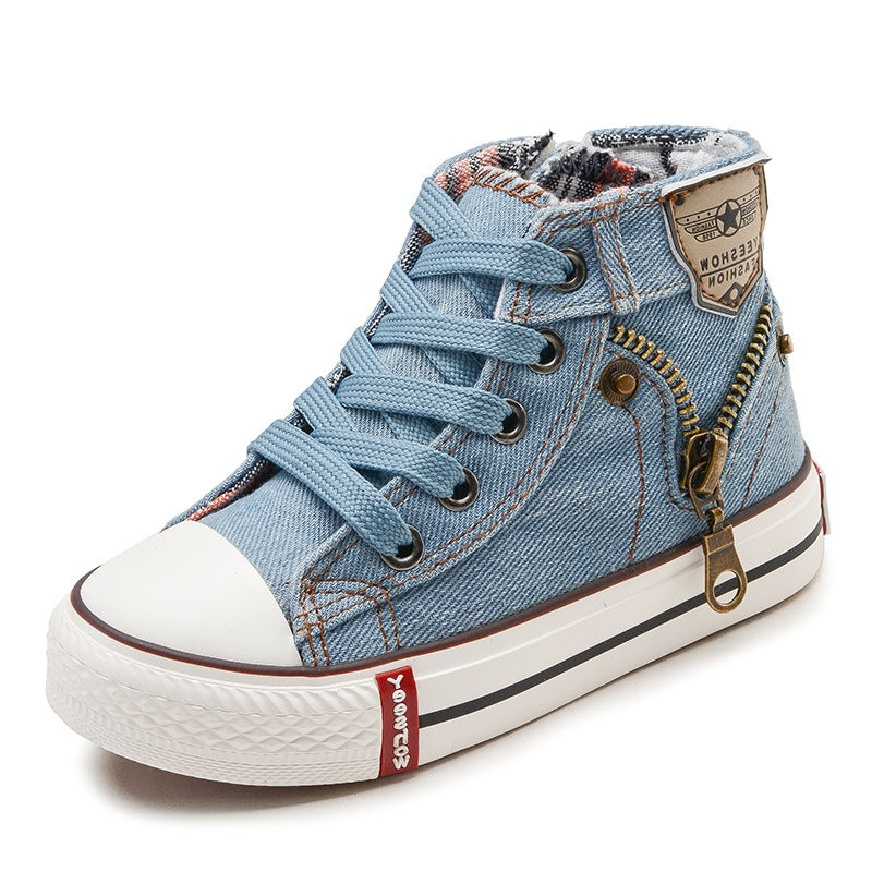 Atmungsaktive Denim-Sneakers für Kinder