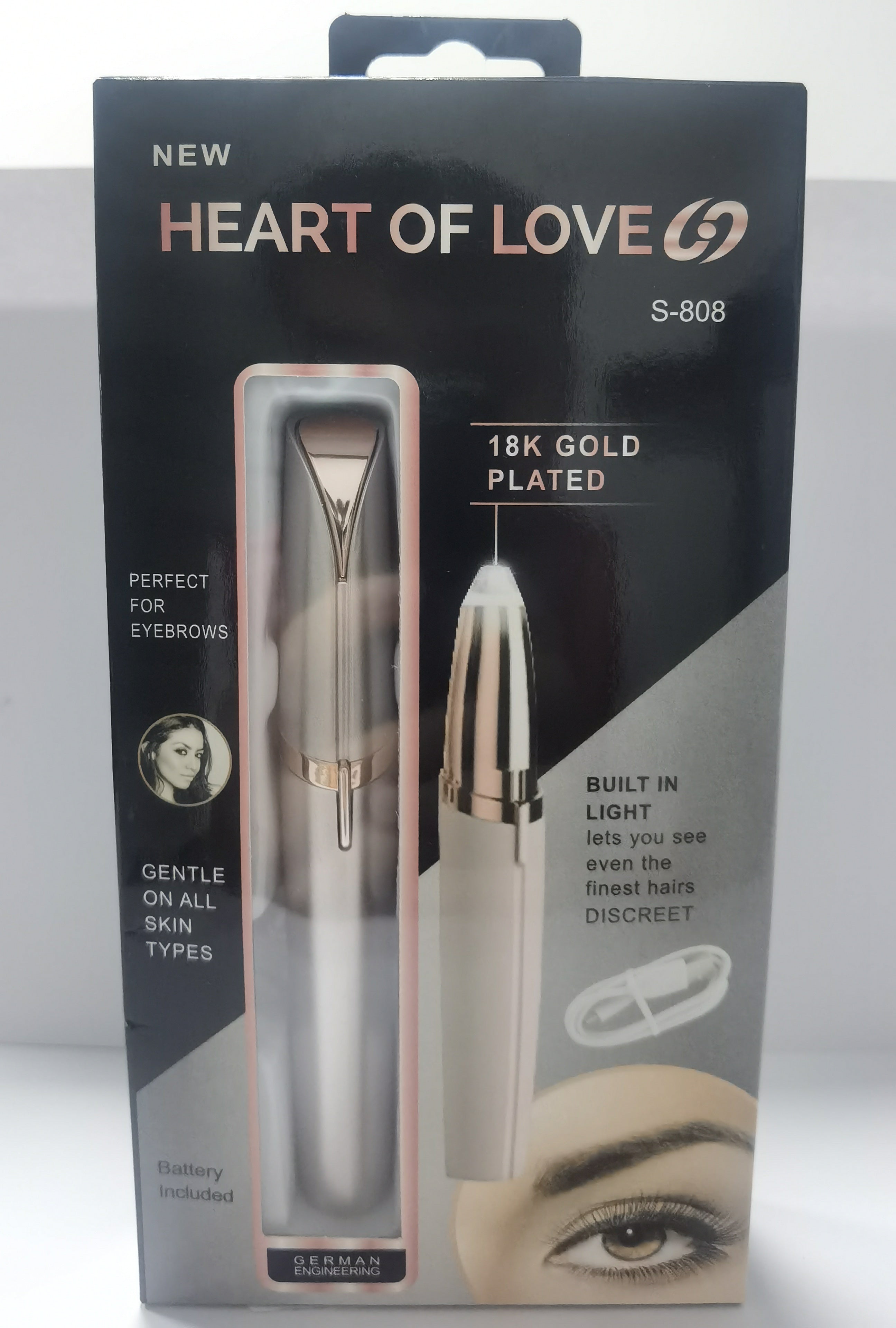 Mini Augenbrauen Trimmerstift mit LED-Licht