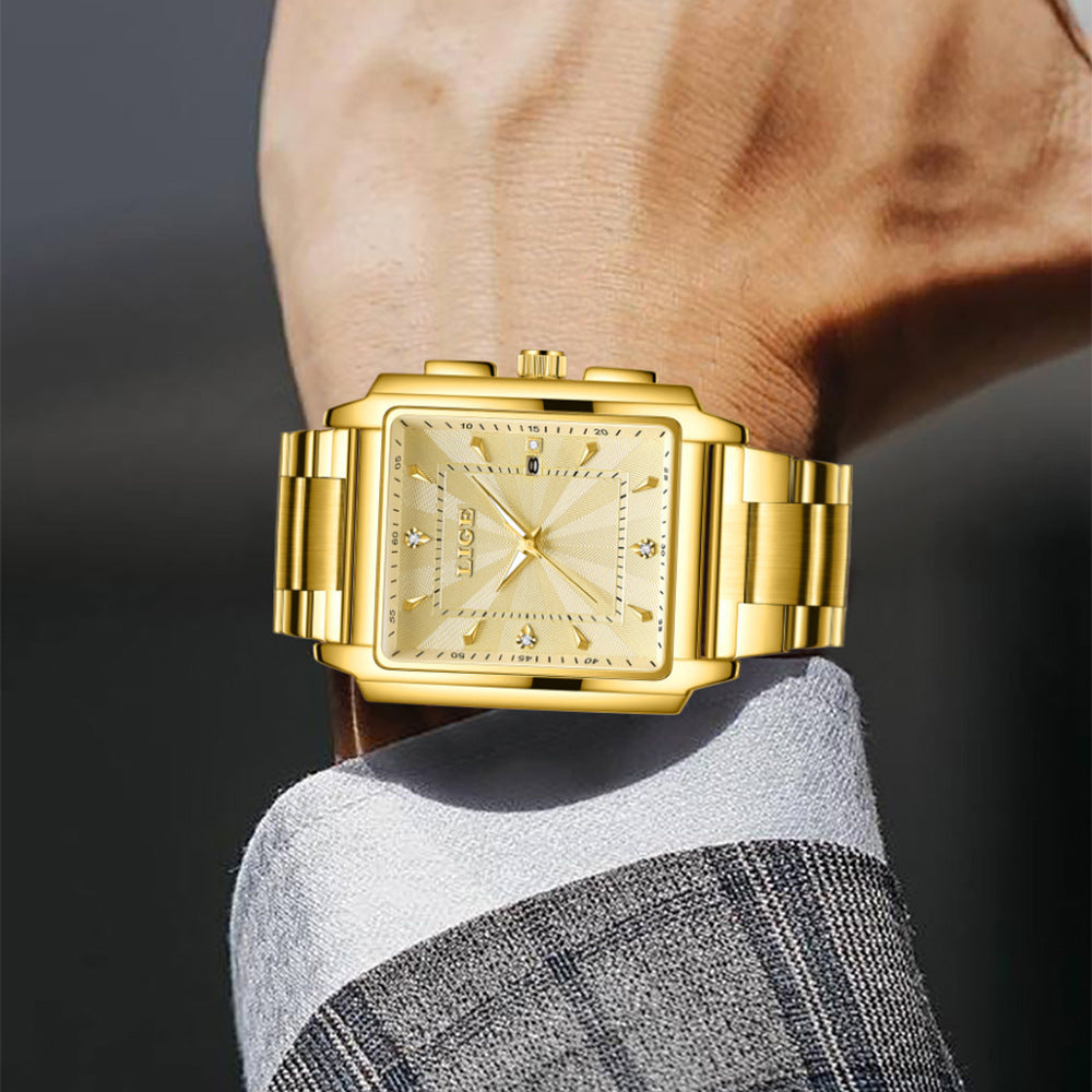 Herren Armbanduhr Quadratisch