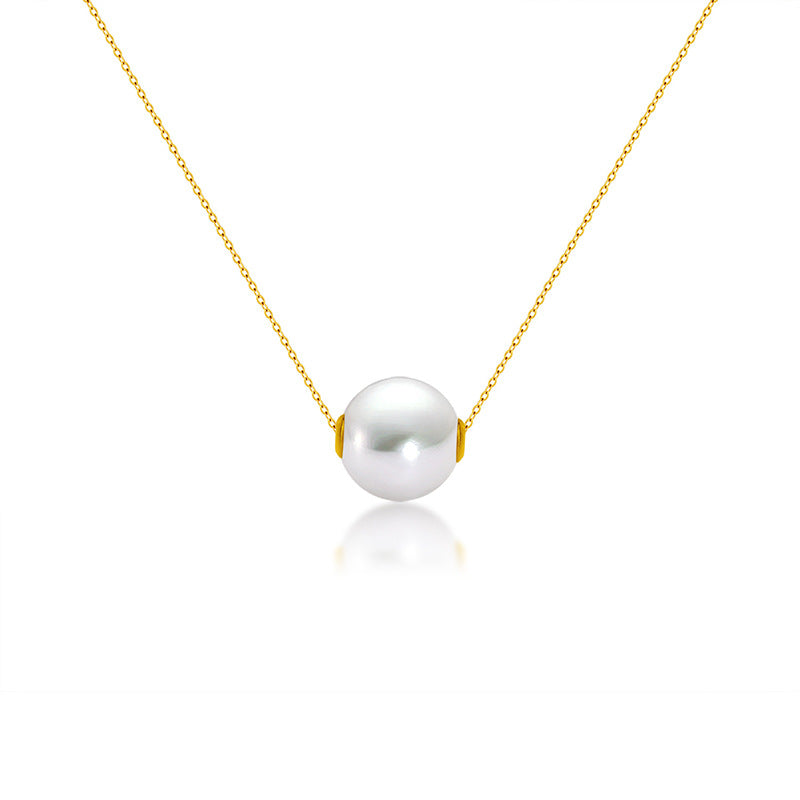 Perlen-Halskette mit 18K Gold