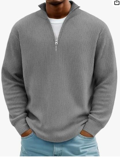 Herren Hoodie Waffle Knit Pullover