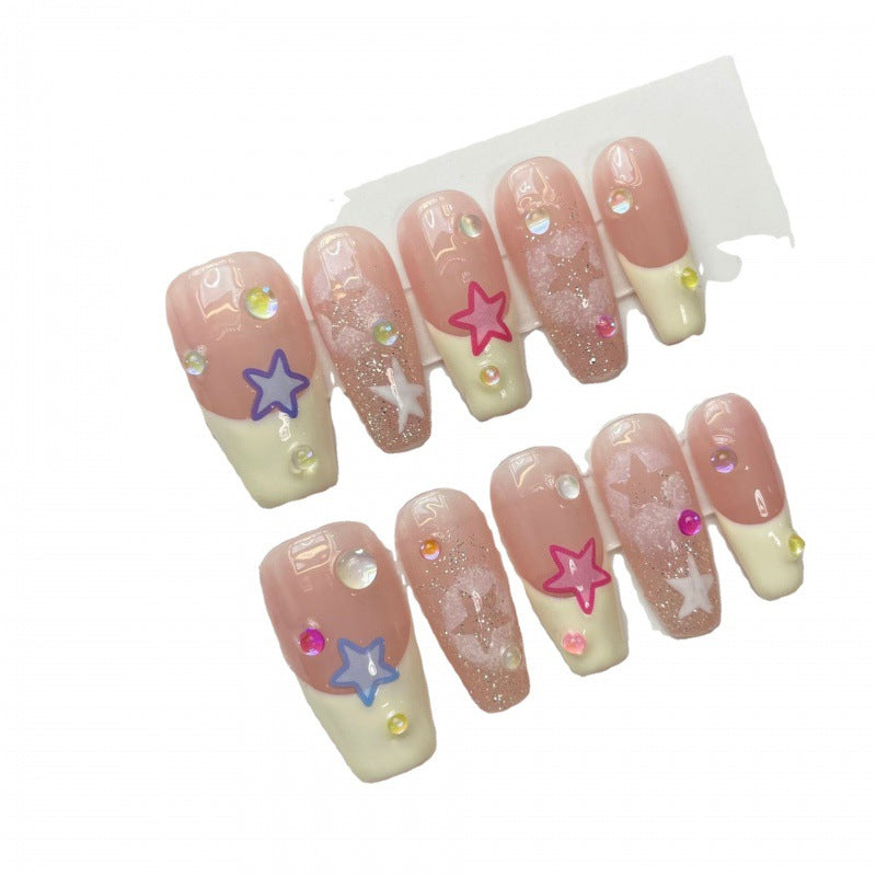 Handgemachte Press-on Nägel „Sweet Star“ – Bild 3 | LuxeStyle