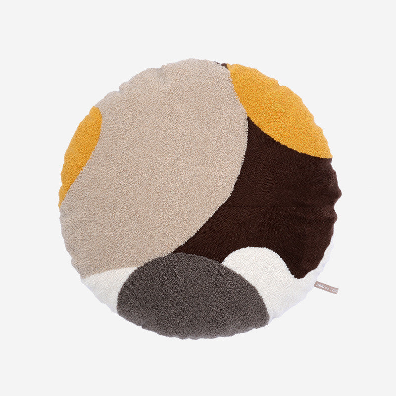 Geometrisches Kissen mit Farbblock-Stickerei | LuxeStyle