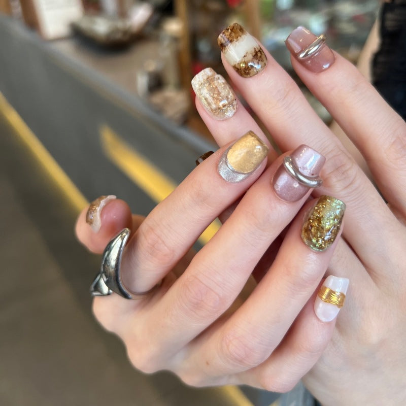 Handbemalte Samt Cat-Eye-Ohrringe – Ansicht 2