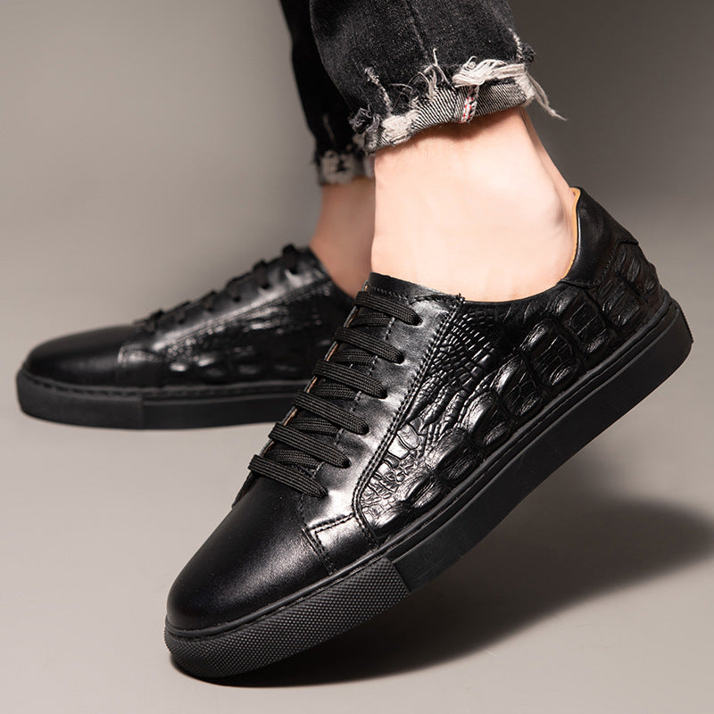 Freizeitschuh aus genarbtem Leder – Bild 5 | LuxeStyle
