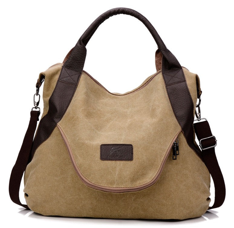 Retro Canvas Schultertasche