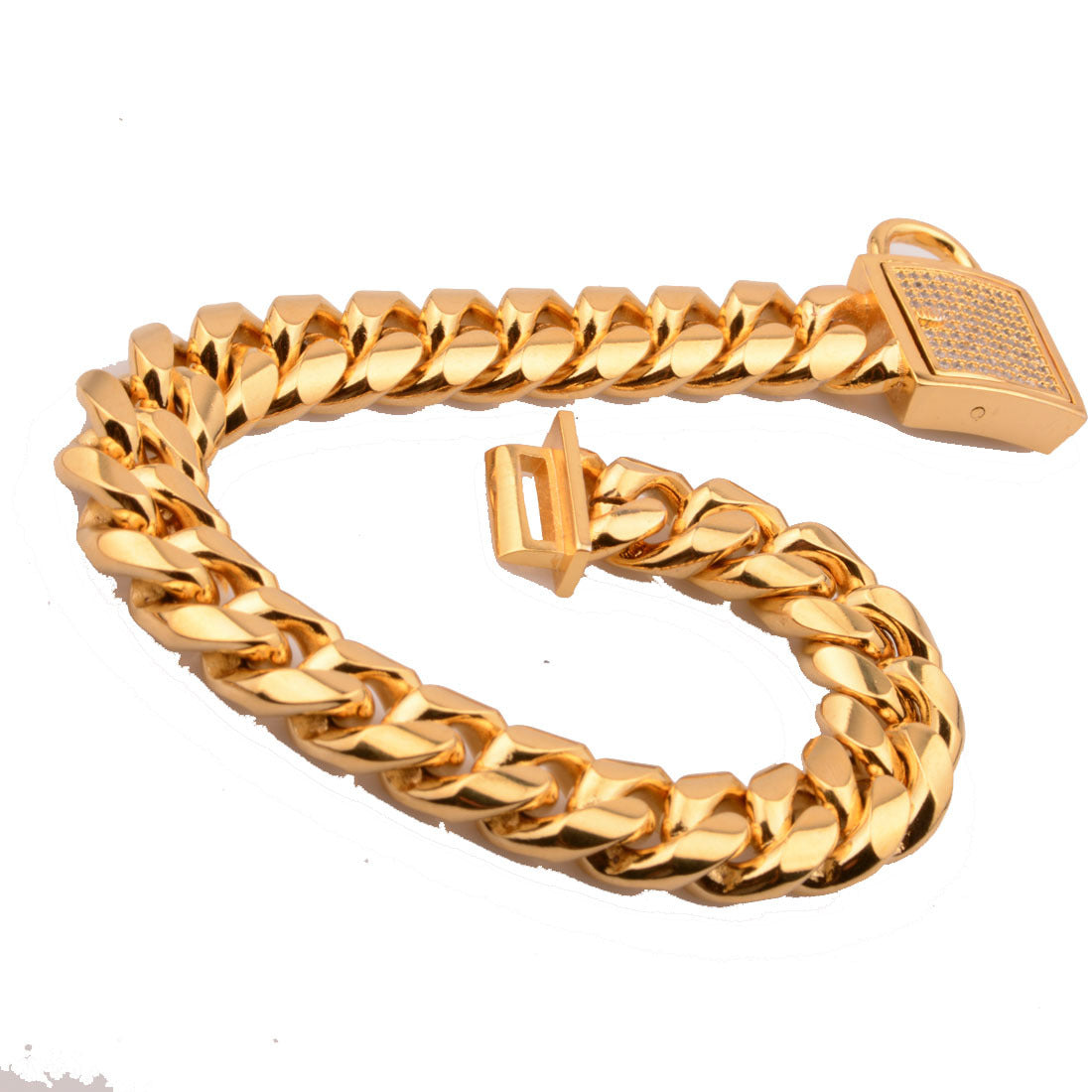 Halskette aus Edelstahl, goldfarben – Bild 6 | LuxeStyle