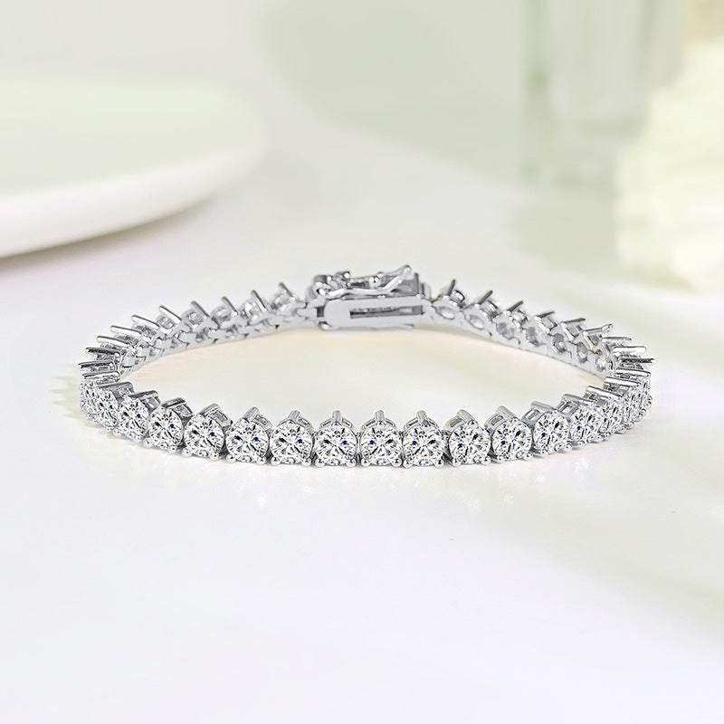 Dreifachklinken-Tennisarmband mit Zirkon – Bild 2 | LuxeStyle