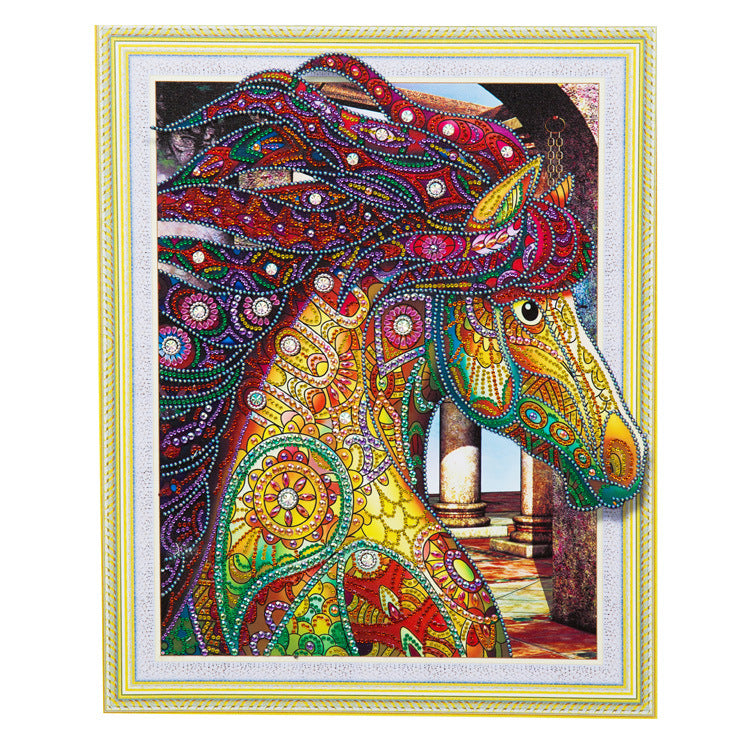 Diamond Painting Holzpferd Spezialform – Bild 5 | LuxeStyle