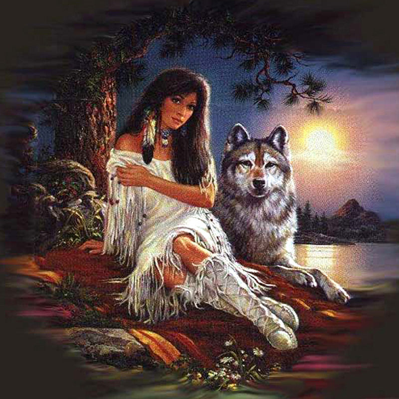 Beauty and Wolf Diamond Painting – Bild 2 | LuxeStyle