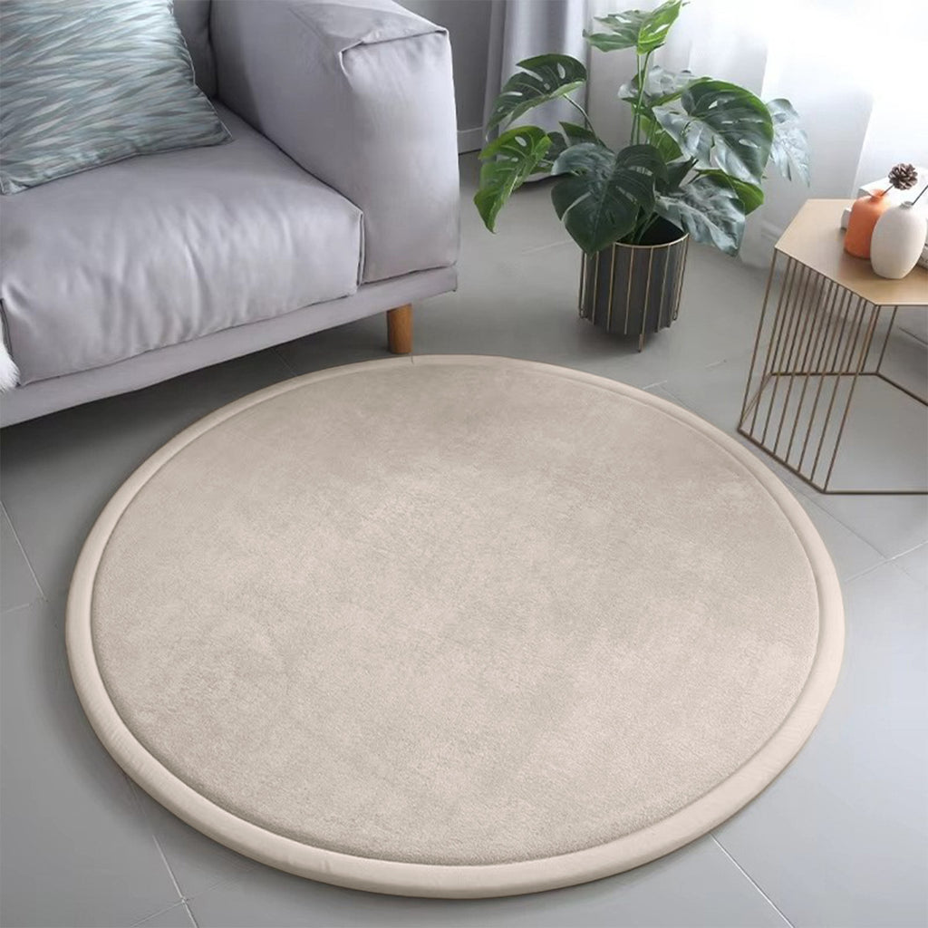Japanische Bodenmatte, minimalistisch, rund
