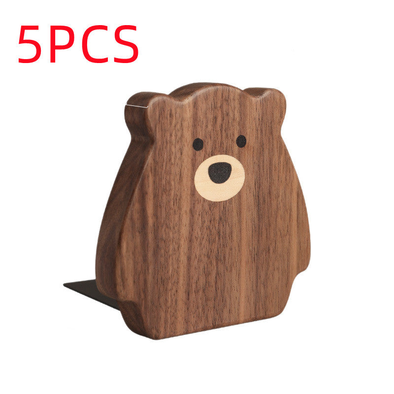 Buchstütze Bär aus Schwarznussbaumholz