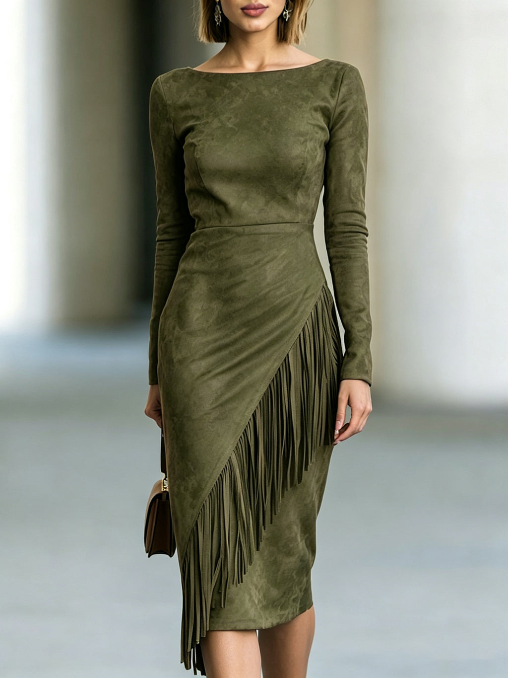 Elegantes Tüllkleid mit langen Ärmeln – Bild 6 | LuxeStyle