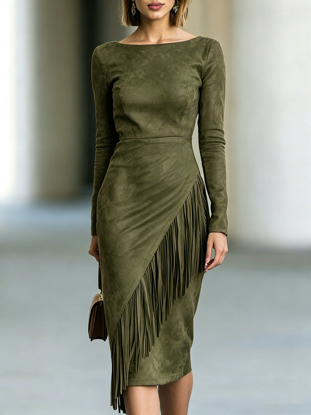 Elegantes Tüllkleid mit langen Ärmeln – Bild 6 | LuxeStyle