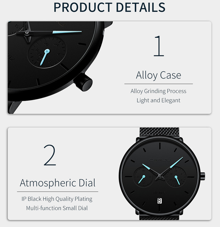 Sportuhr für Herren 42 mm | LuxeStyle