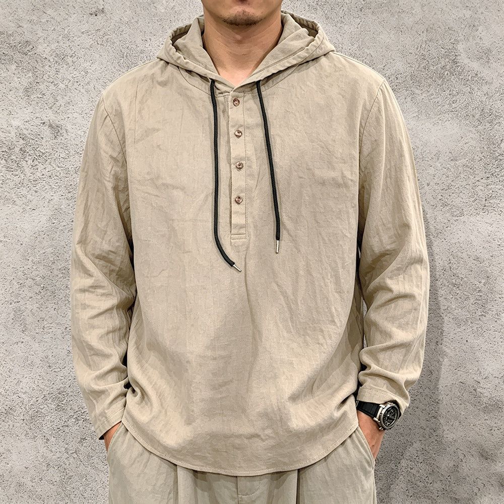 Herren Langarmshirt mit Kapuze – Bild 8 | LuxeStyle