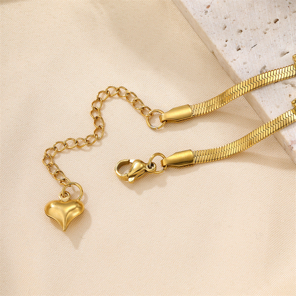 Zirkon-Kettenarmband aus Edelstahl – Bild 5 | LuxeStyle