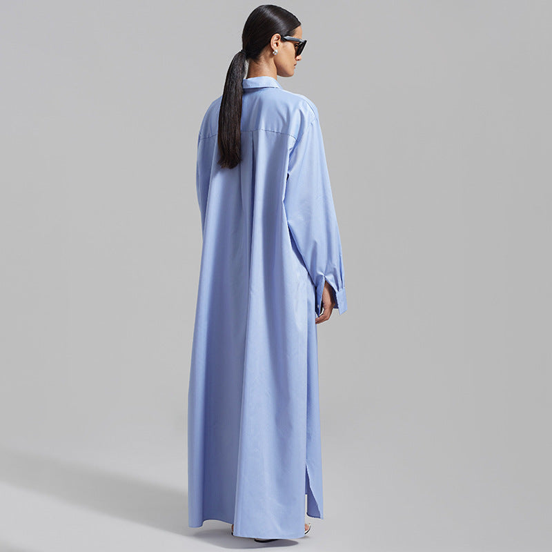 Cardigan-Kleid mit Knopfleiste und Schlitz
